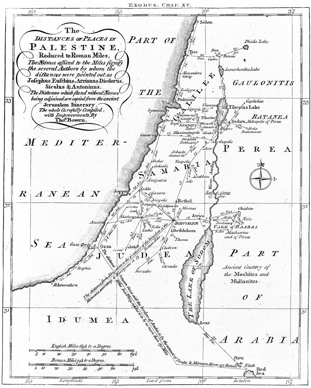 Map of Palestine based on ancient authors, c1830 by Unbekannt