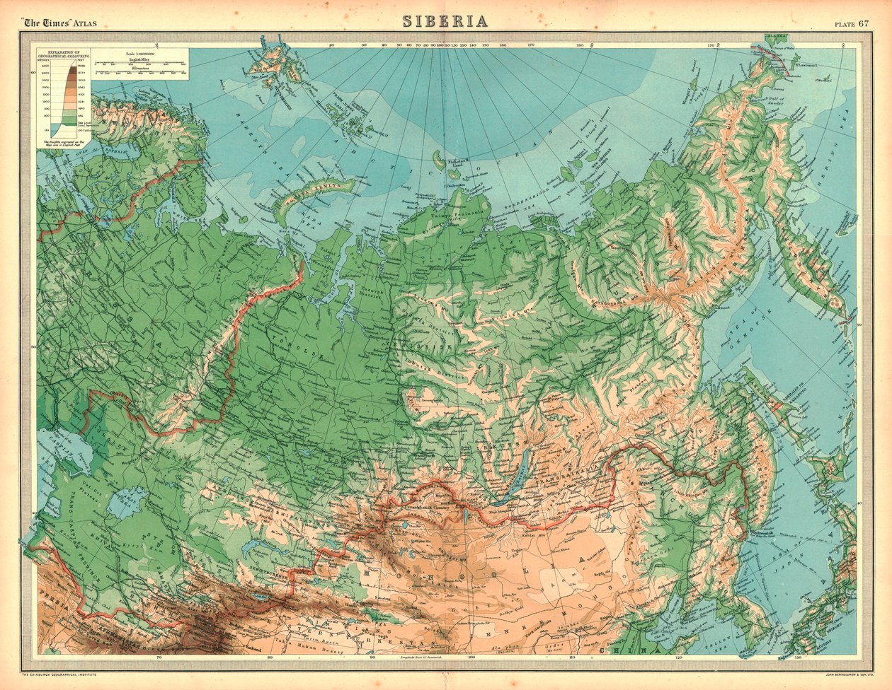 Map of Siberia by Unbekannt