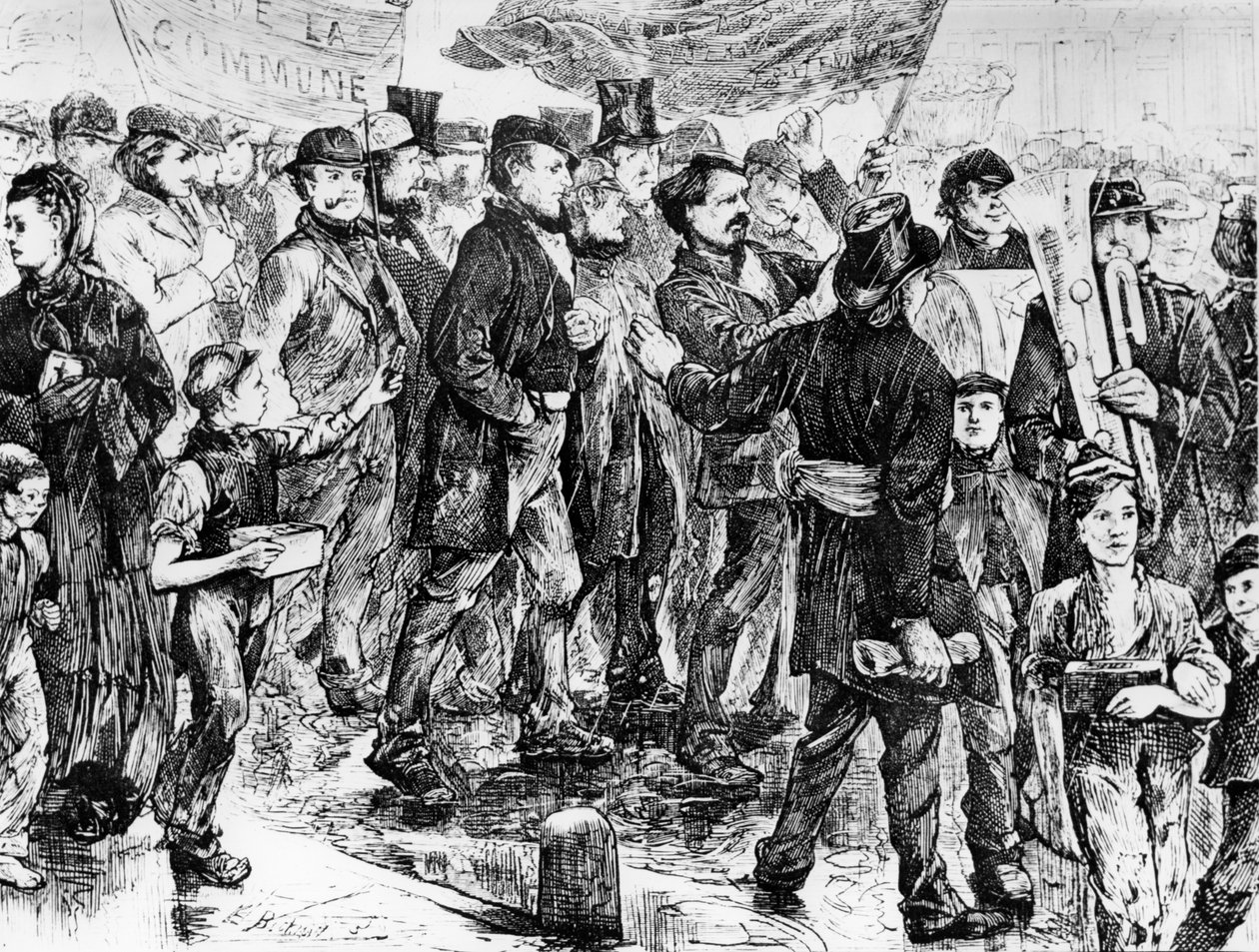March in favour of the Commune, Paris Commune of 1871 by Unbekannt