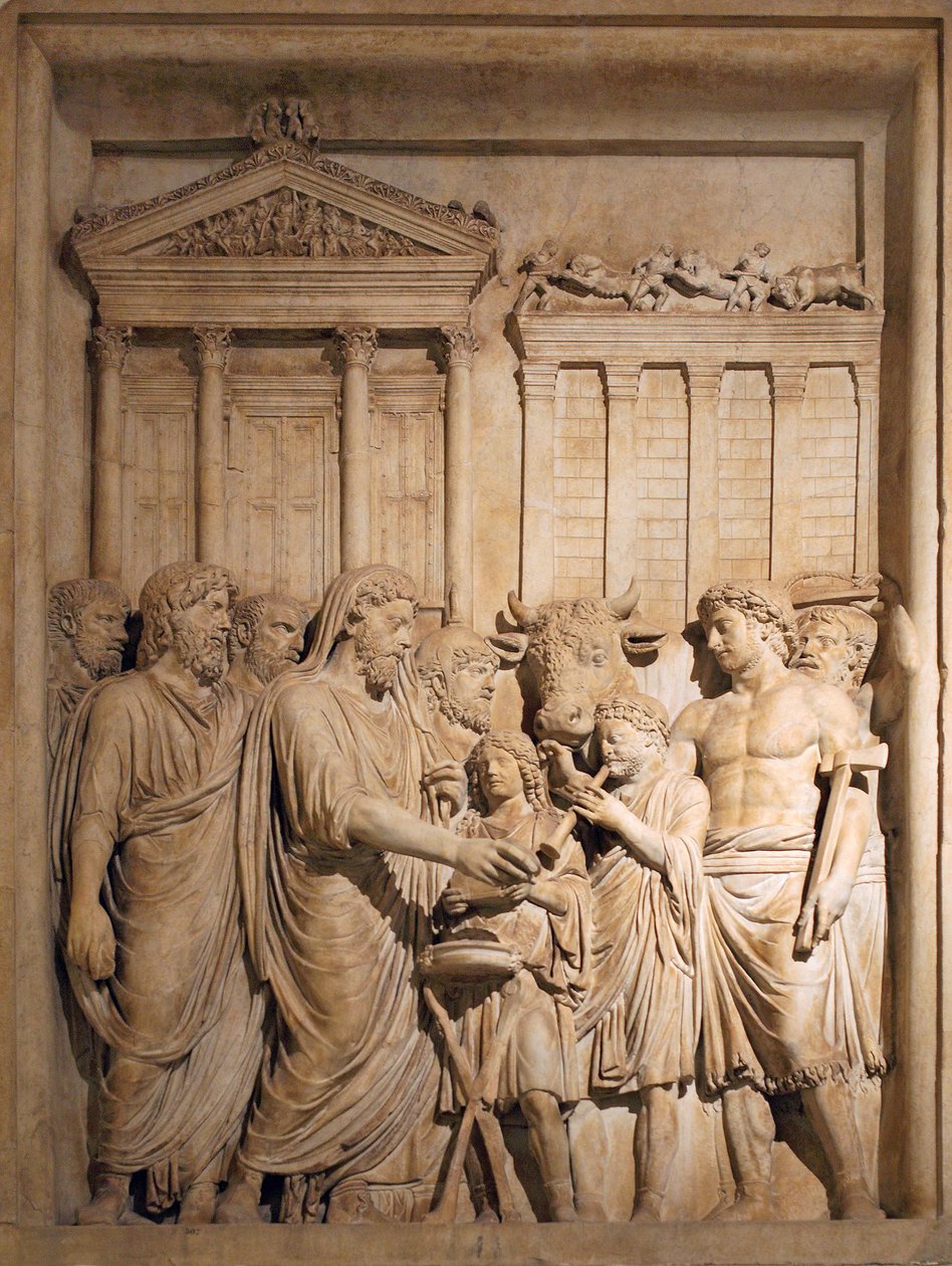 Marcus Aurelius and Members of the Imperial Family Offer Sacrifice in Gratitude for Success Against Germanic Tribes by Unbekannt