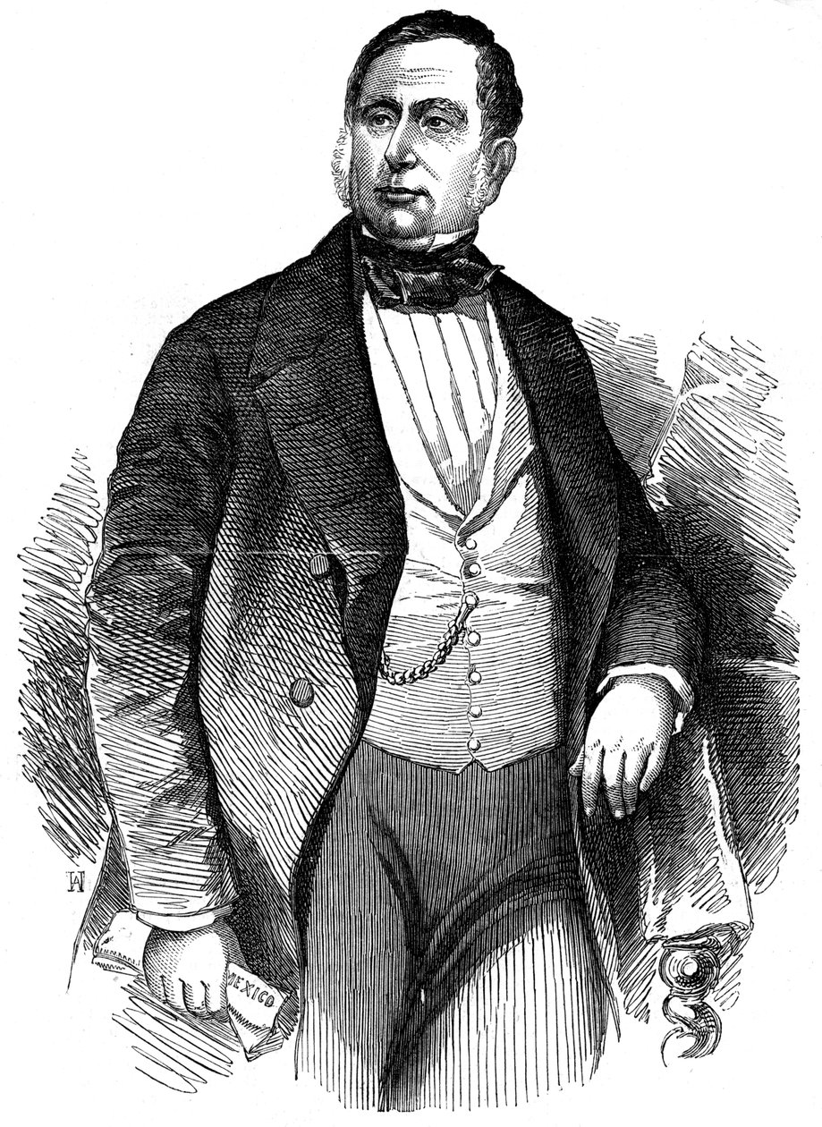 Mariano Arista, Mexican general and politician, 1853 by Unbekannt