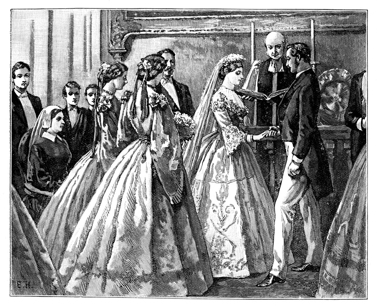 Marriage of Princess Alice and Ludwig IV, Grand Duke of Hesse, 1 July 1862 by Unbekannt