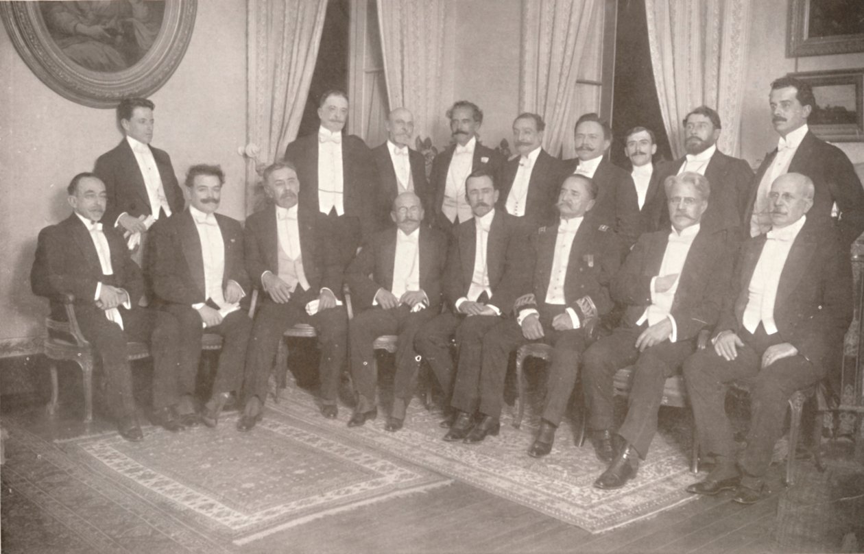 Marshal Hermes da Fonseca with his Secretaries of State and Advisers by Unbekannt