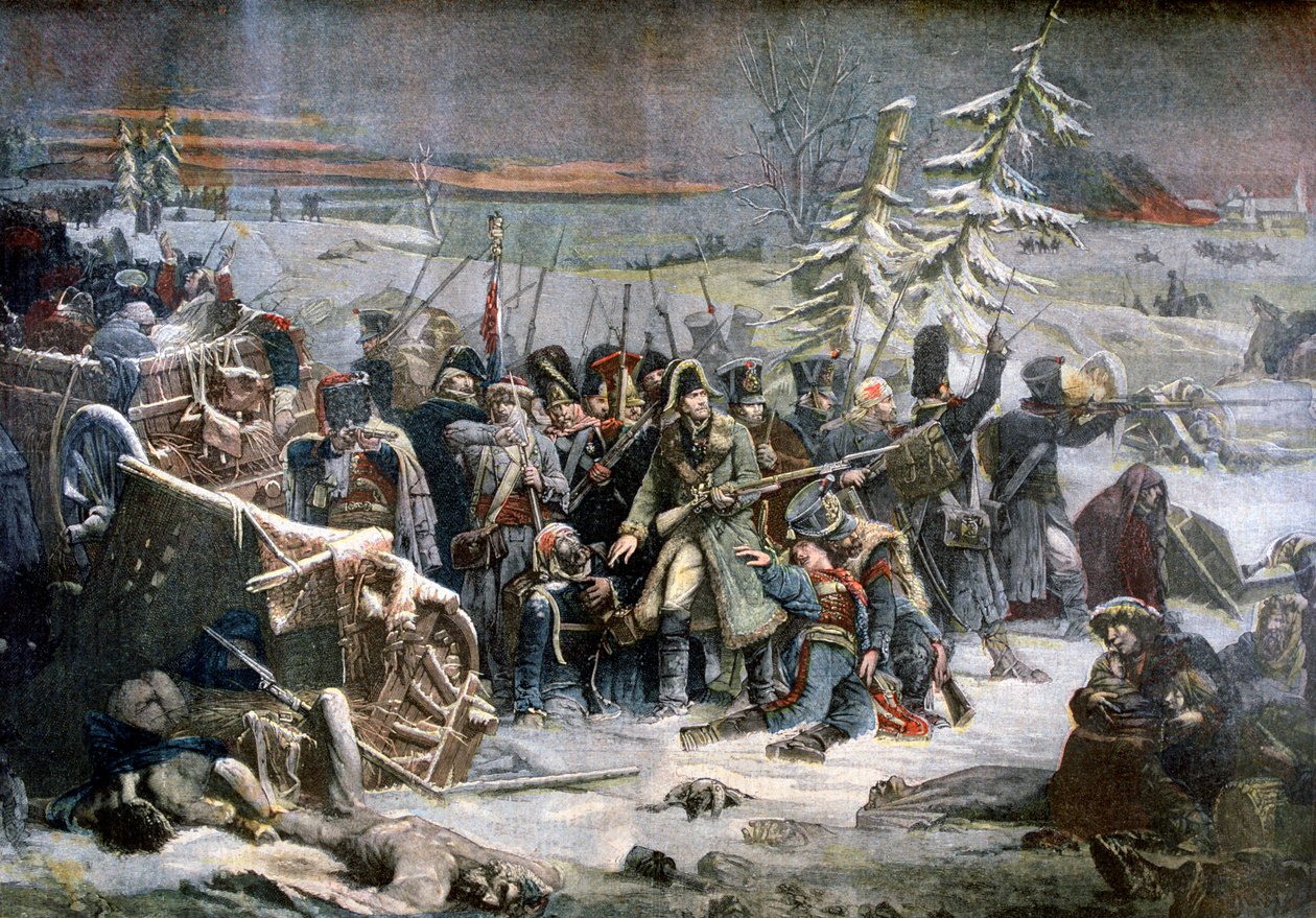 Marshall Ney during the retreat from Russia, 1812 by Unbekannt