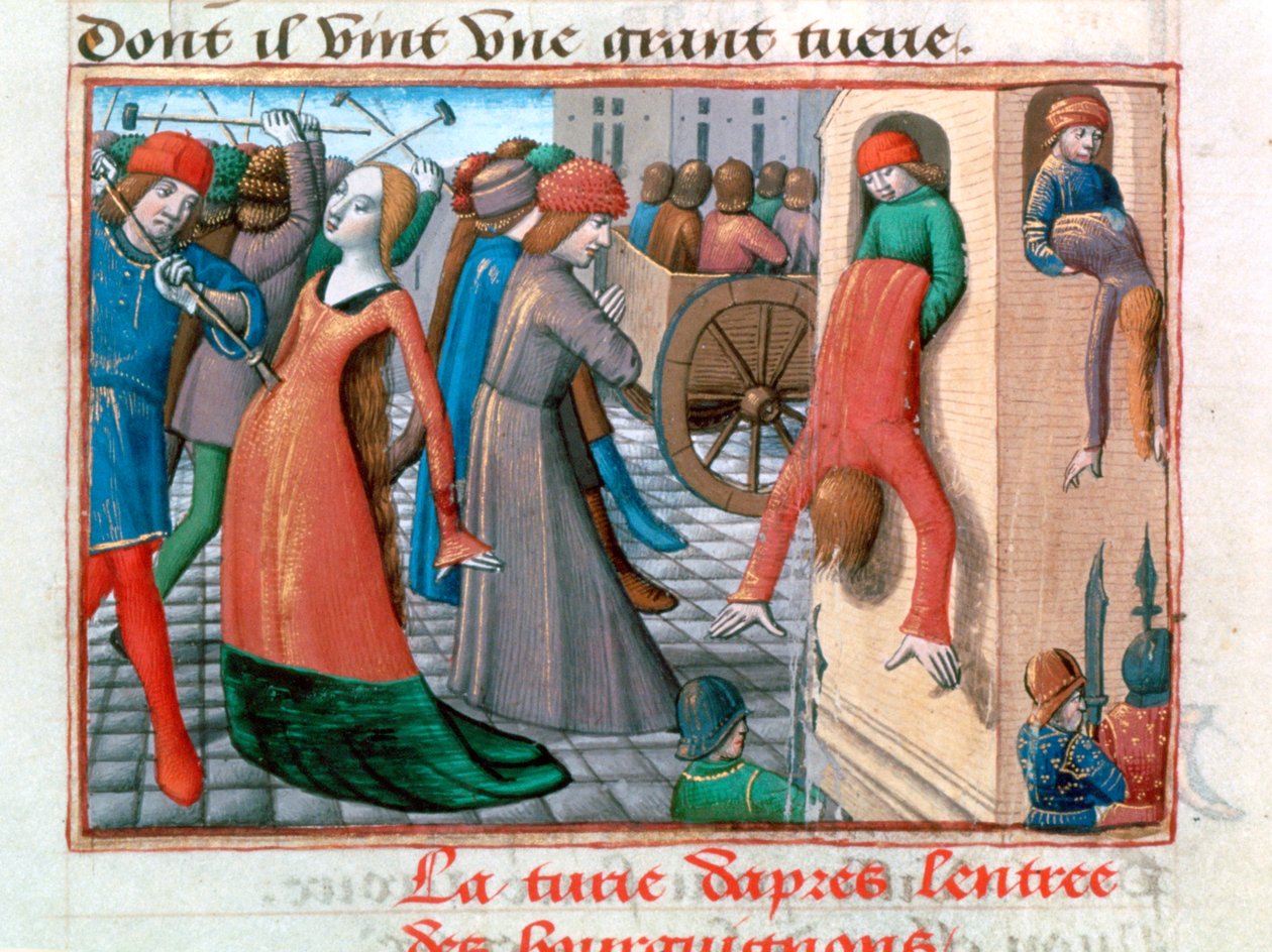 Massacre of the Armagnacs by the Bourguignons, Paris, 1418 by Unbekannt