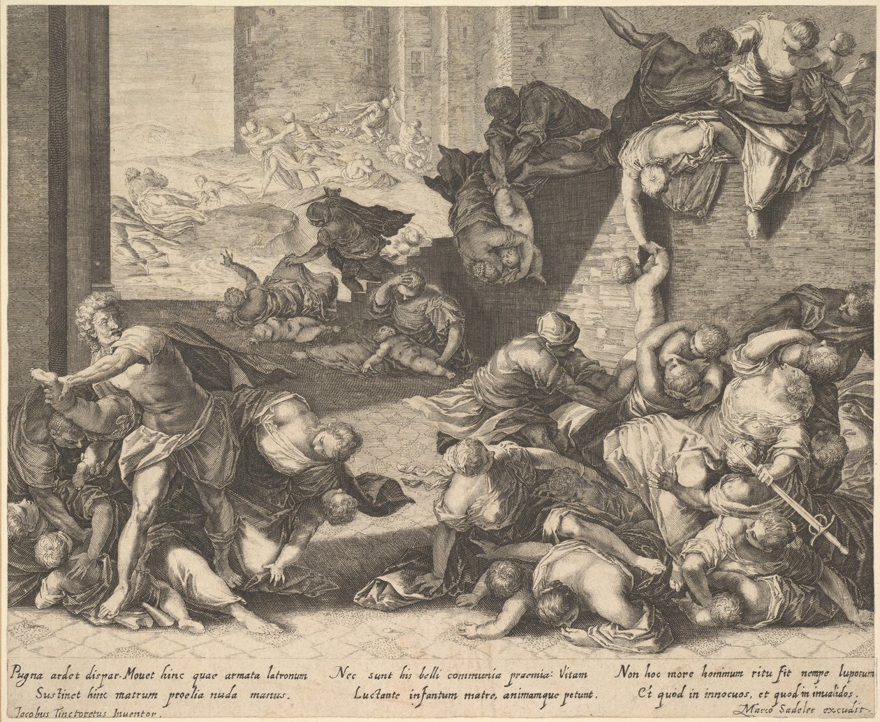 Massacre of the Innocents, reduced and reversed copy after Aegidius Sadeler by Unbekannt