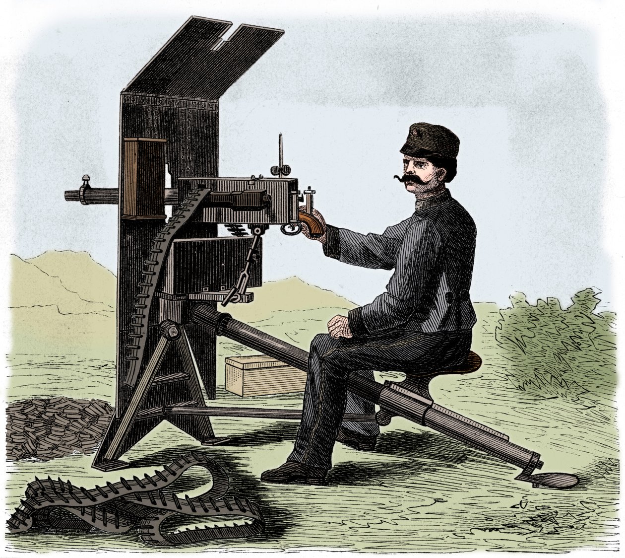 Maxim machine gun, c1895 by Unbekannt