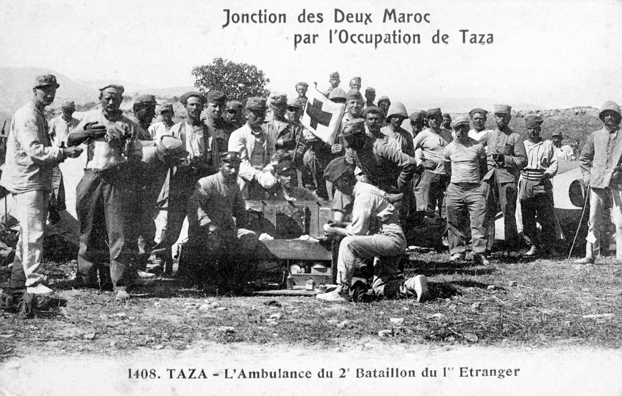 Medical staff of the 2nd battalion French Foreign Legion, Taza, Morocco by Unbekannt