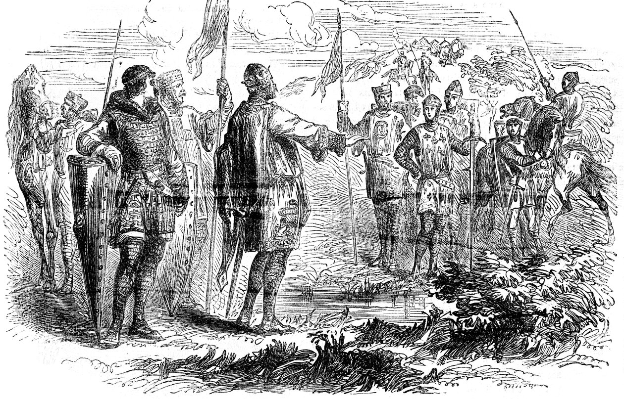 Meeting of Stephen and Prince Henry at Wallingford, Oxfordshire by Unbekannt