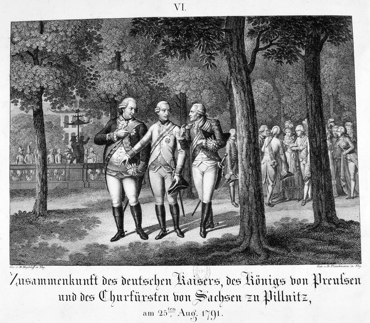 Meeting the German Emperor, 25th August, 1791 by Unbekannt
