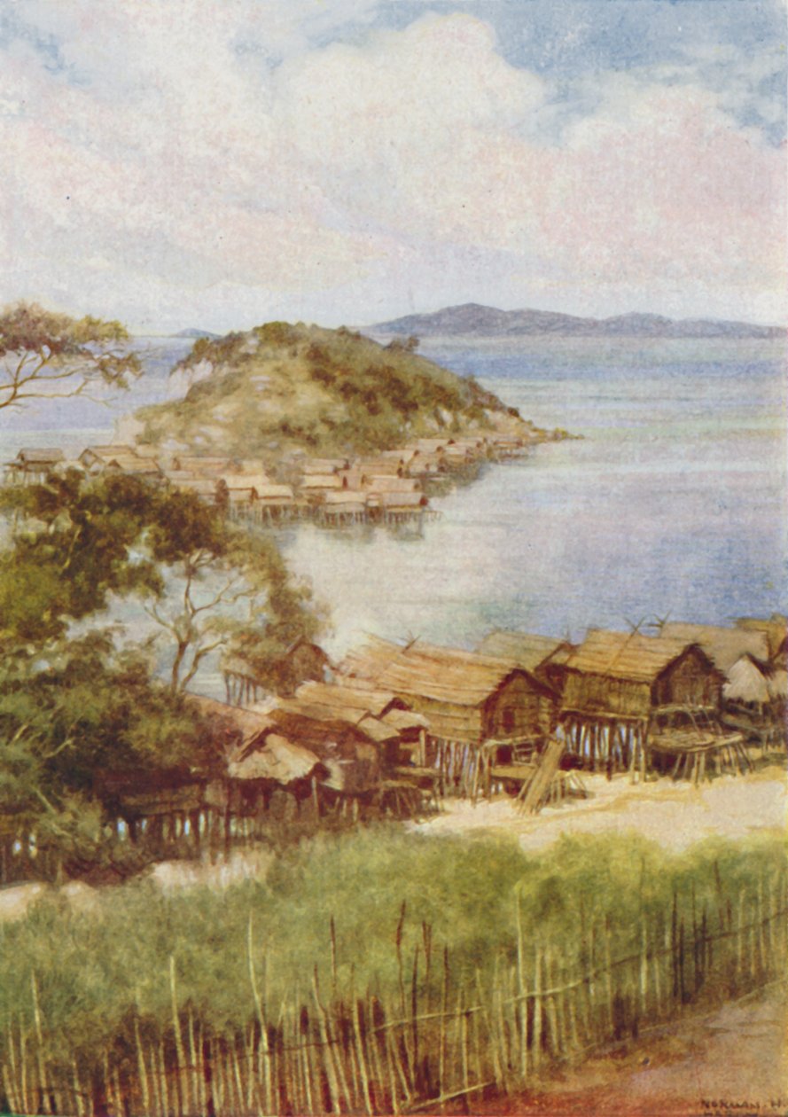 Melanesian Village, 1924 by Unbekannt