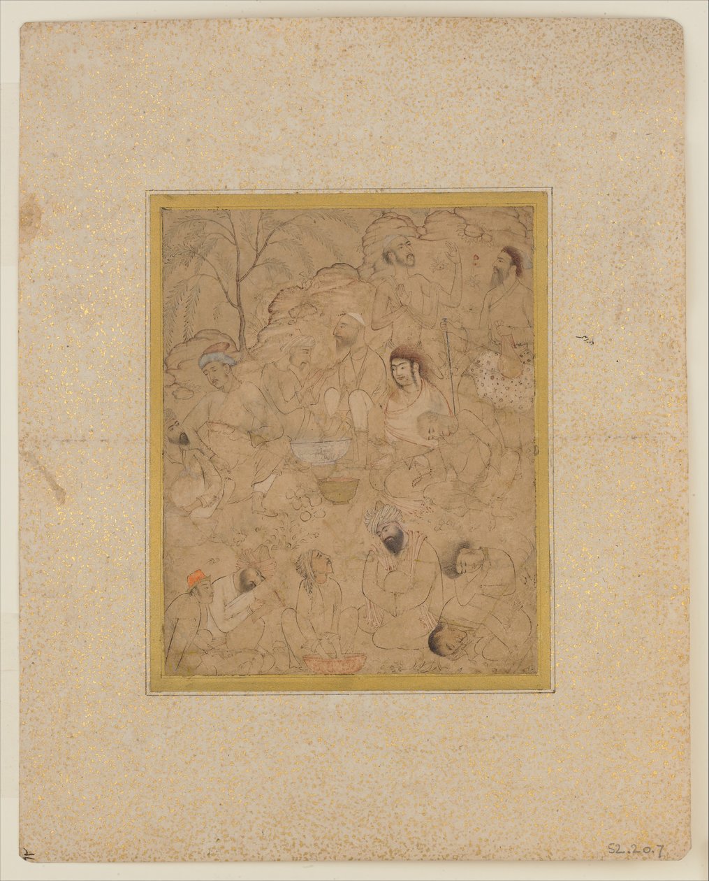 Men Preparing Some Sort of Intoxicant in the Country by Unbekannt