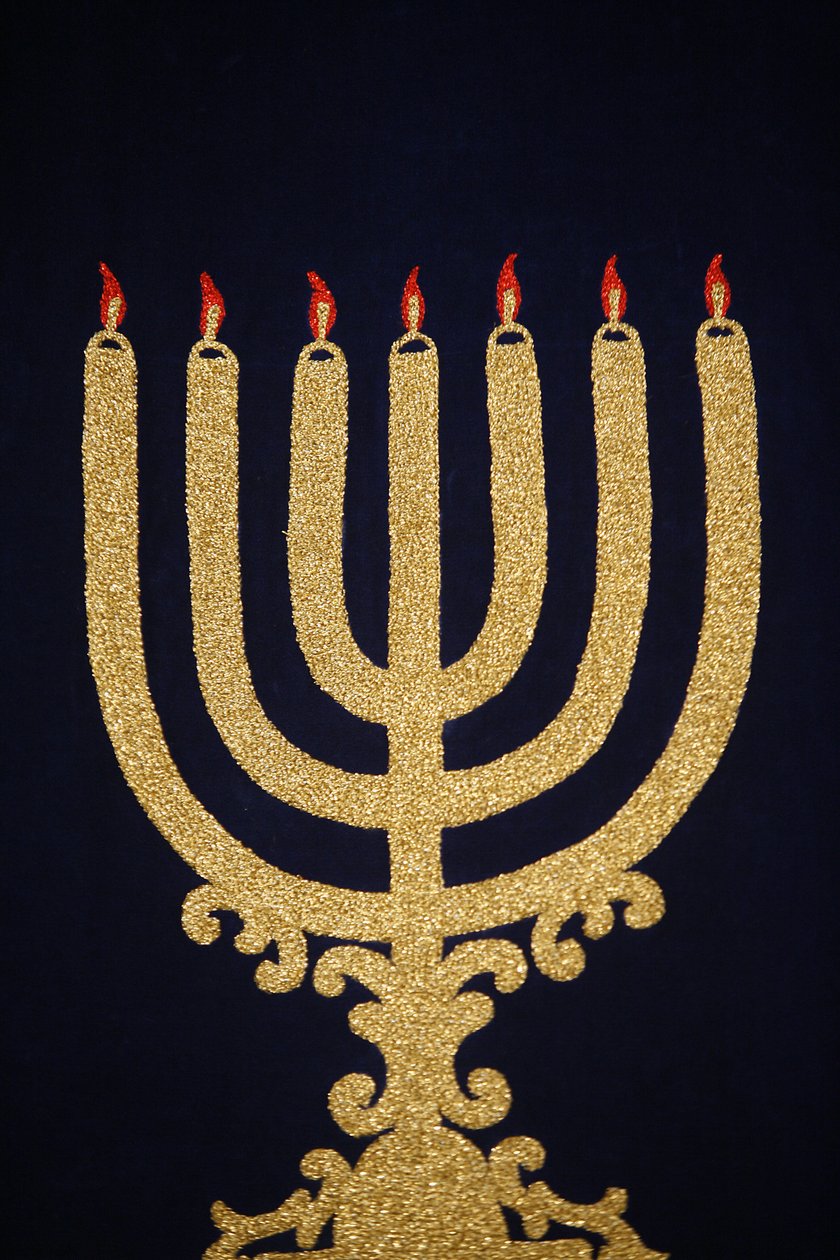 Menorah in Stadttempel Synagogue, Vienna, Austria by Unbekannt