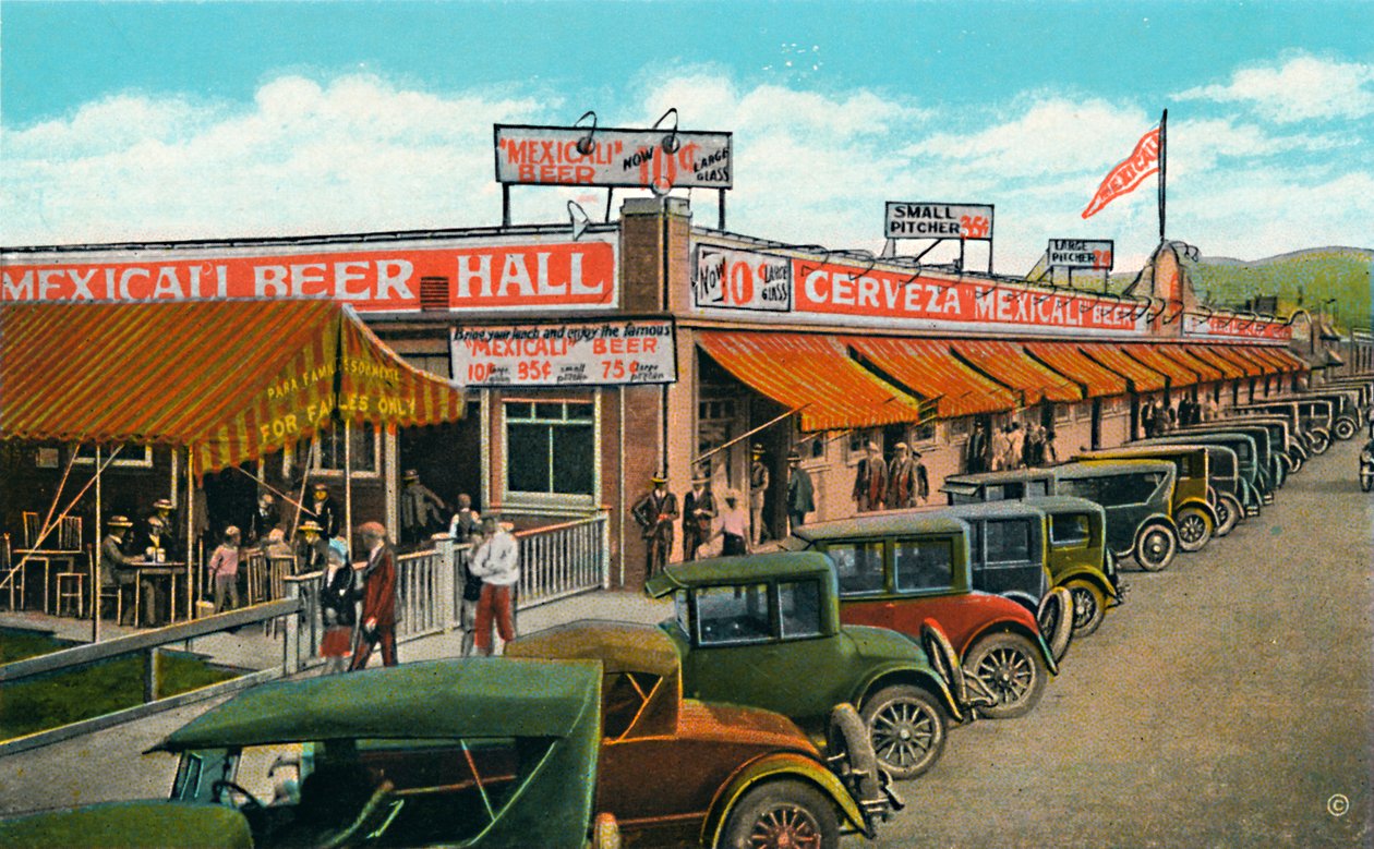 Mexicali Beer Hall, The Longest Bar in the World, c1939 by Unbekannt