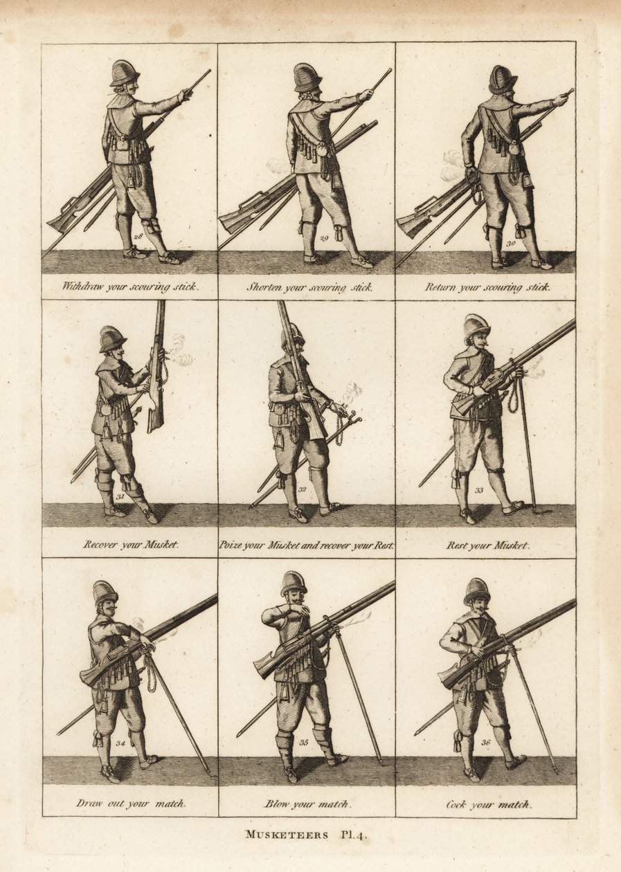 Military exercises of musketeers by Unbekannt