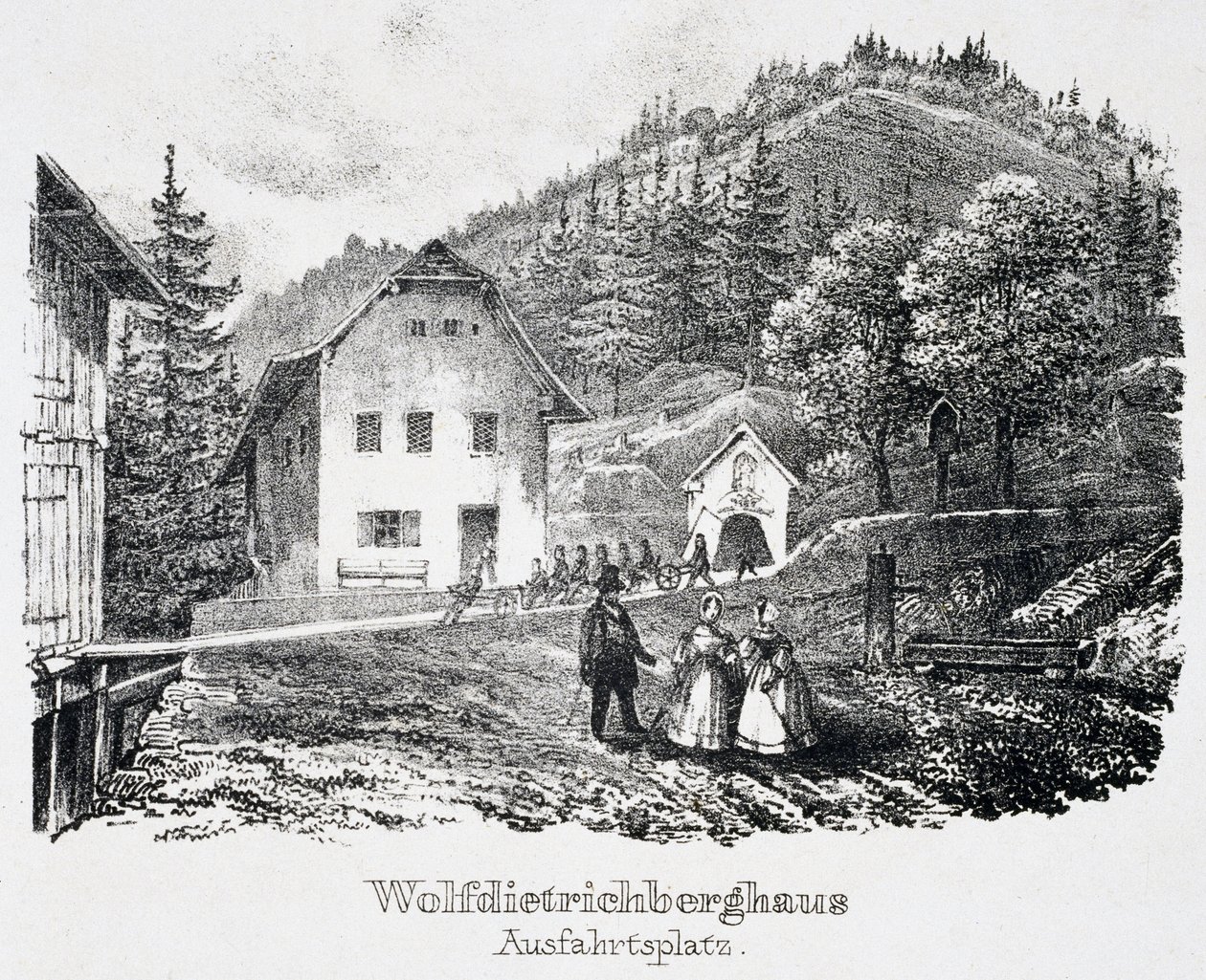 Salt Mine: The Wolfdietrich Building and the Exit of the Mine, Durrnberg, Austria by Unbekannt