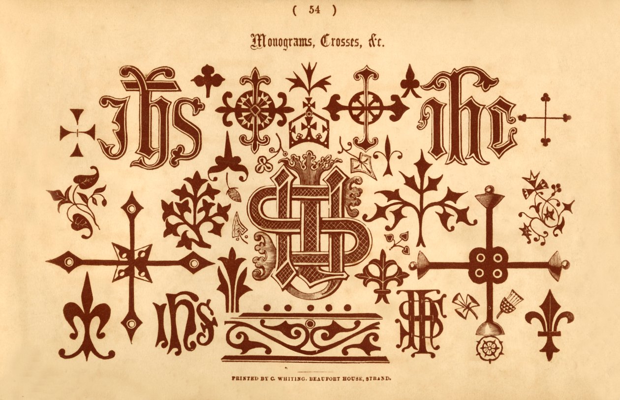 Monograms, Crosses, &c., 1862 by Unbekannt
