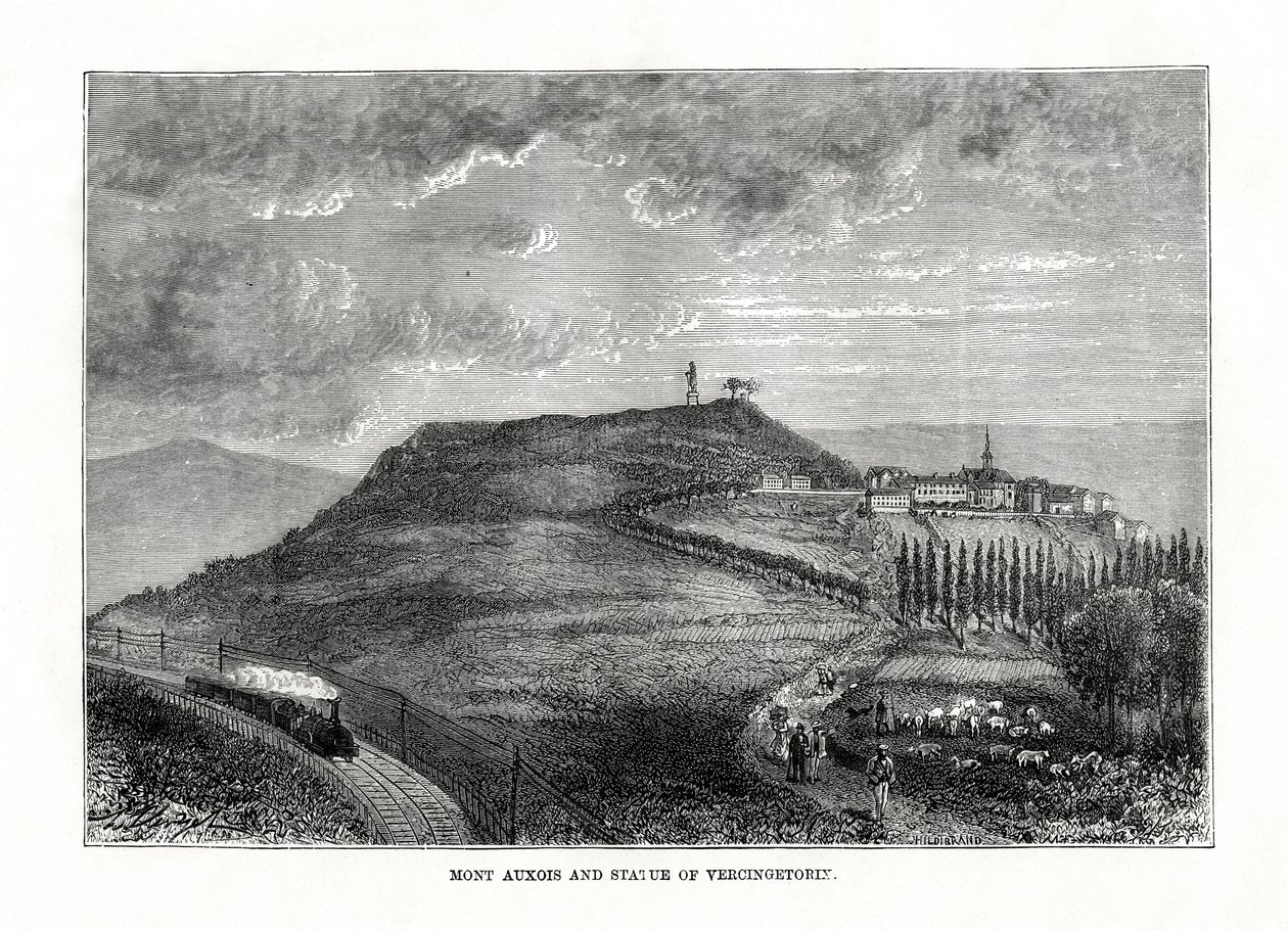 Mont Auxois and the Statue of Vercingetorix, France by Unbekannt