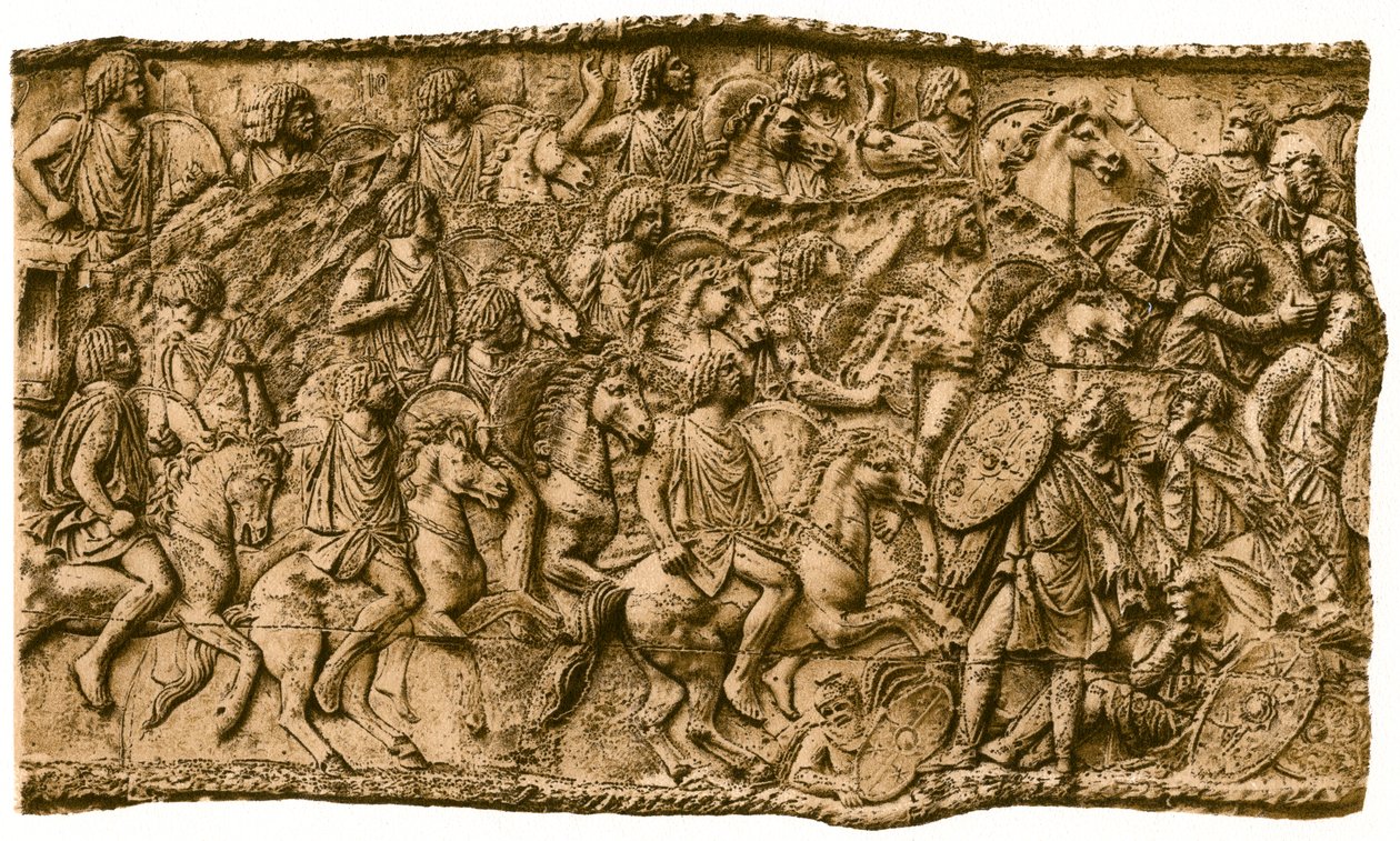 Moorish Cavalry under Lusius Quietus Fighting Against the Dacians, 1902 by Unbekannt