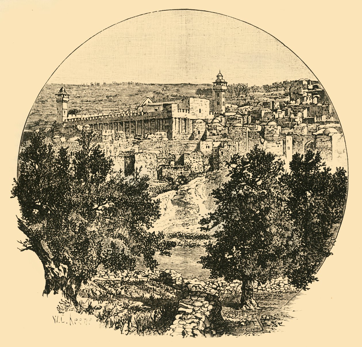 Mosque at Hebron by Unbekannt
