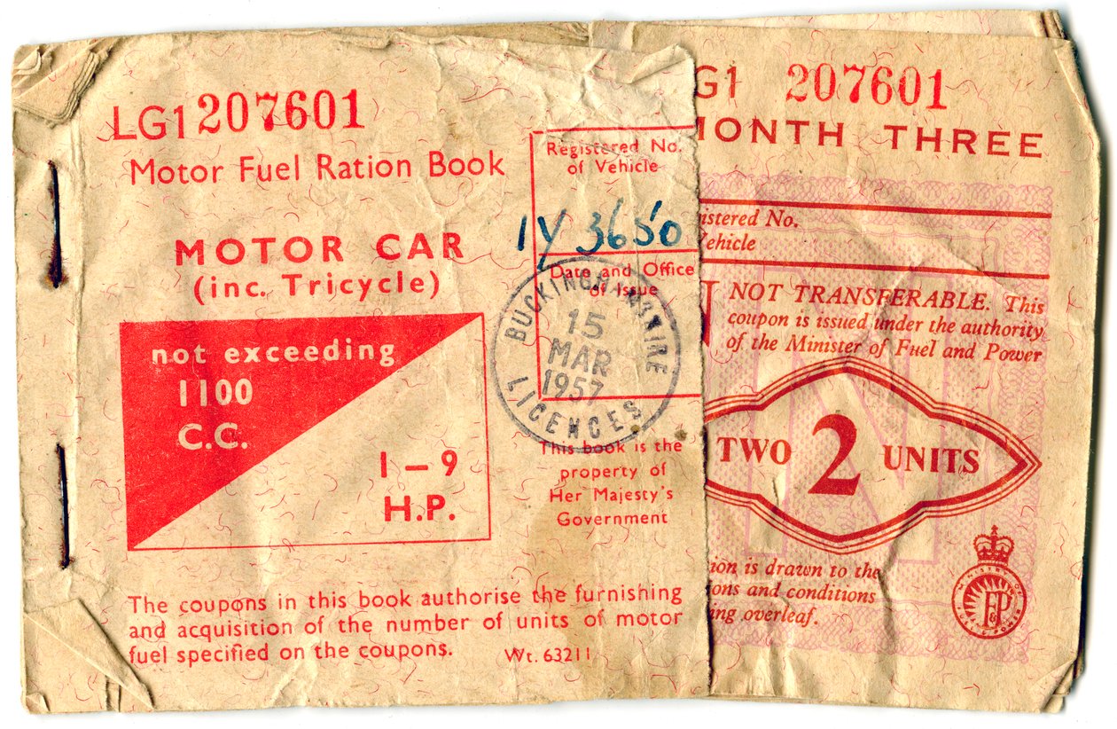 Motor fuel ration book, 1957 by Unbekannt