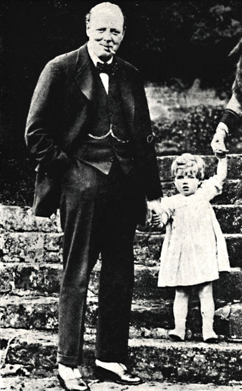 Mr. Churchill with His Daughter by Unbekannt