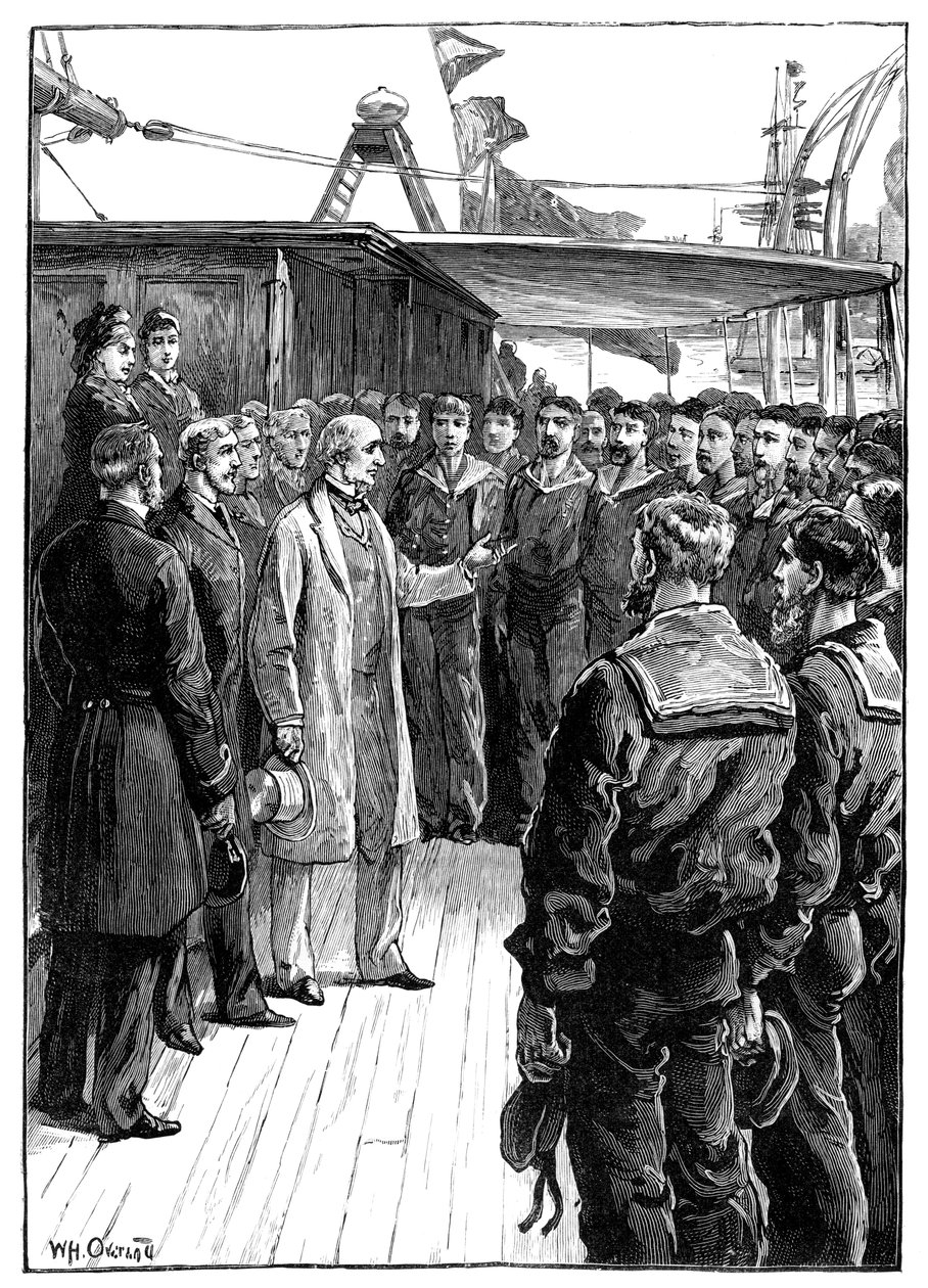 Mr. Gladstone Addressing the Officers and Crew of the Grantully Castle by Unbekannt