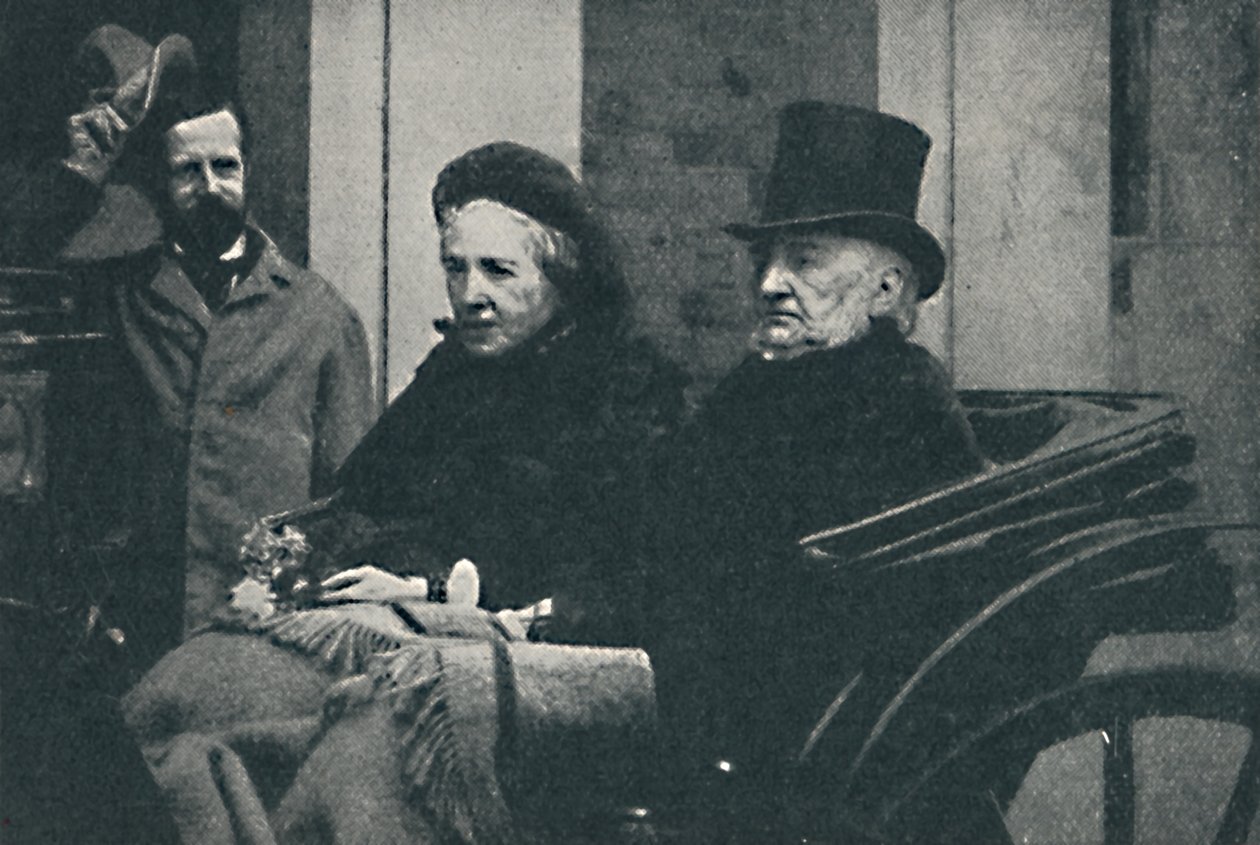 Mr. and Mrs. Gladstone driving through Glasgow at the General Election of 1892 by Unbekannt