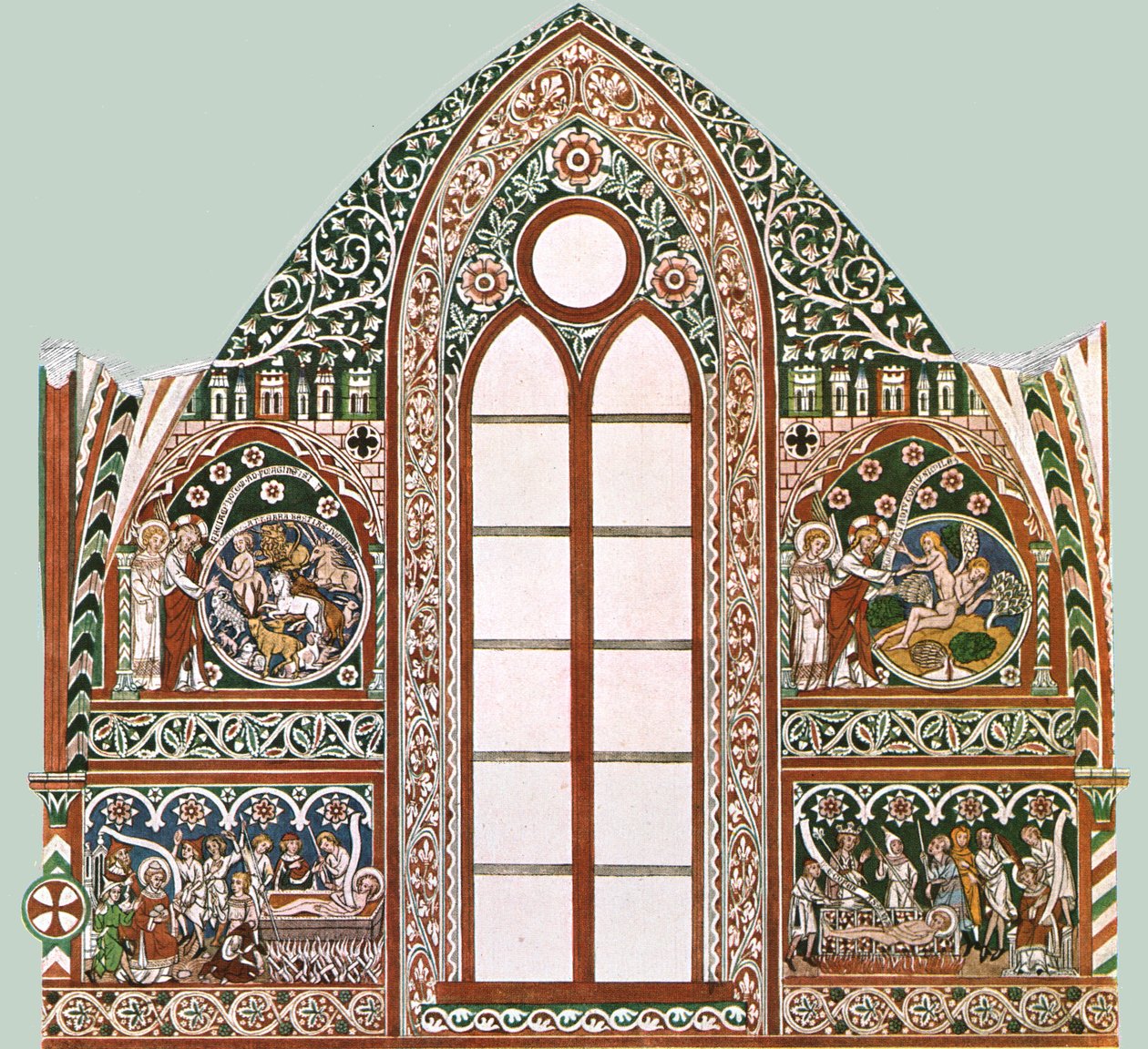 Mural painting in Wienhausen Abbey, Lower Saxony, Germany by Unbekannt