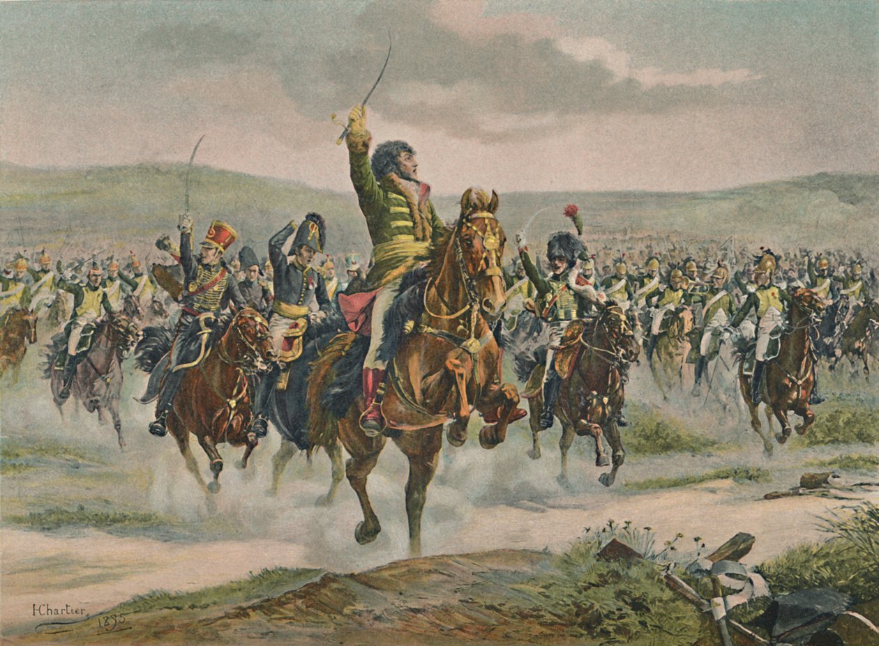 Murat Leading The Cavalry at Jena, 14 October 1806 by Unbekannt