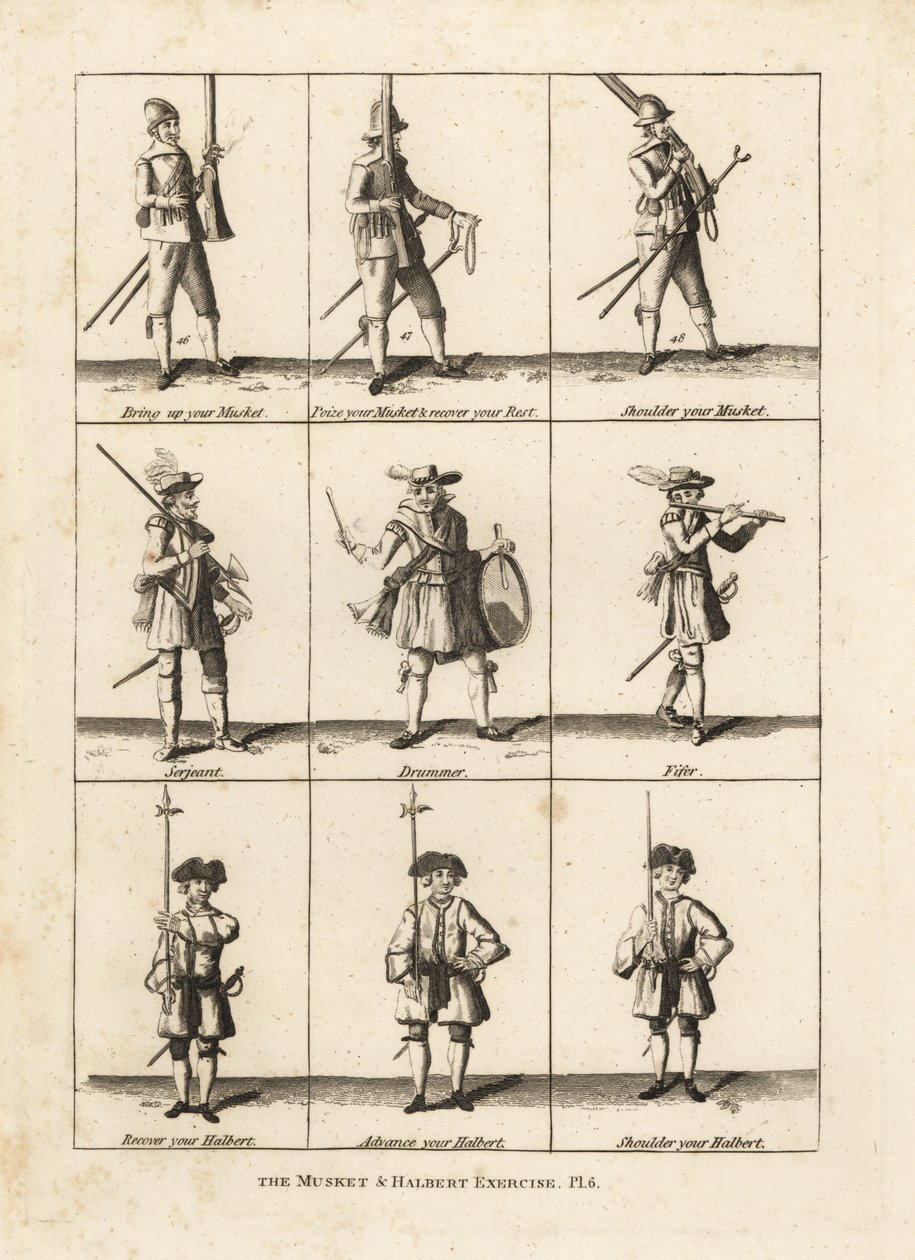 Musket and halberd exercises by Unbekannt