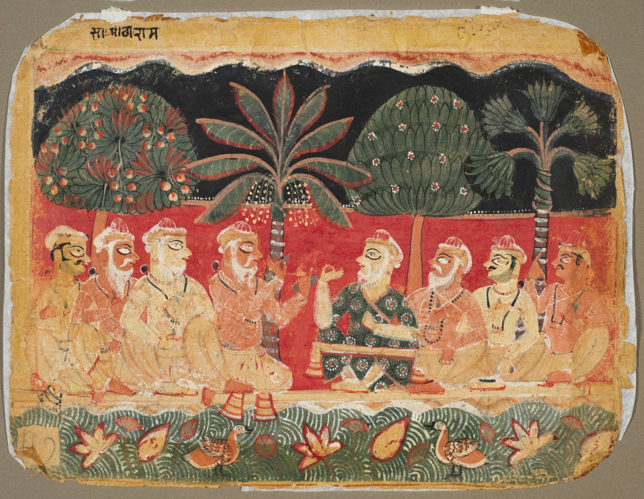 Nanda and the Elders, Page from a Bhagavata Purana, c. 1525 by Unbekannt