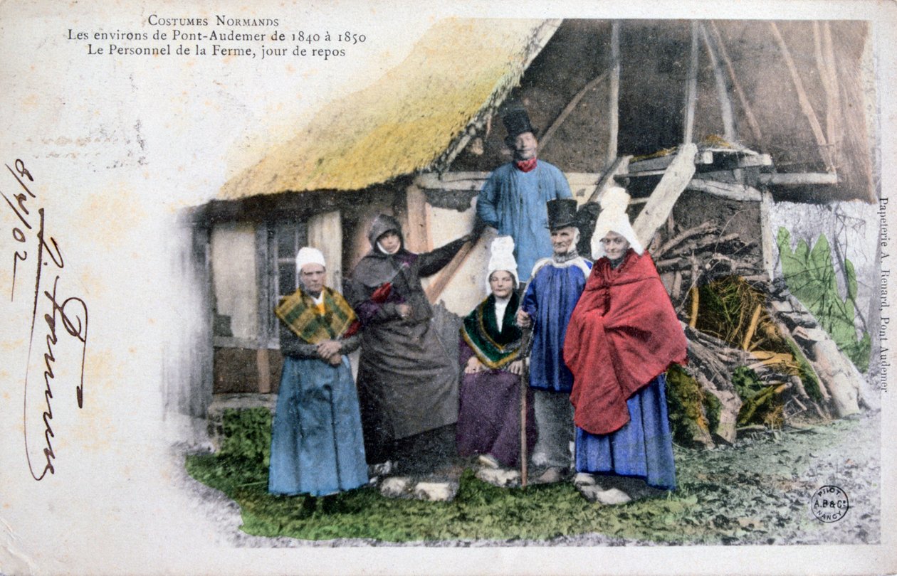 Native Costume of Pont Audemer, Normandy by Unbekannt