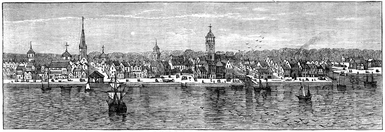 New York in the Middle of the 18th Century by Unbekannt