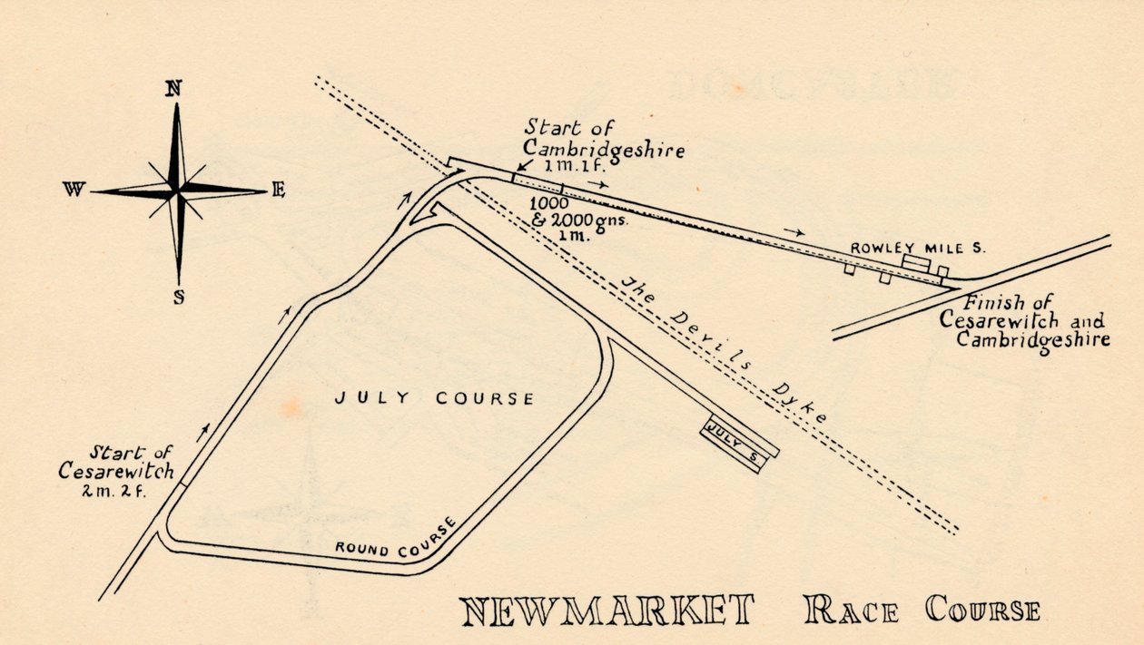 Newmarket Race Course, 1940 by Unbekannt