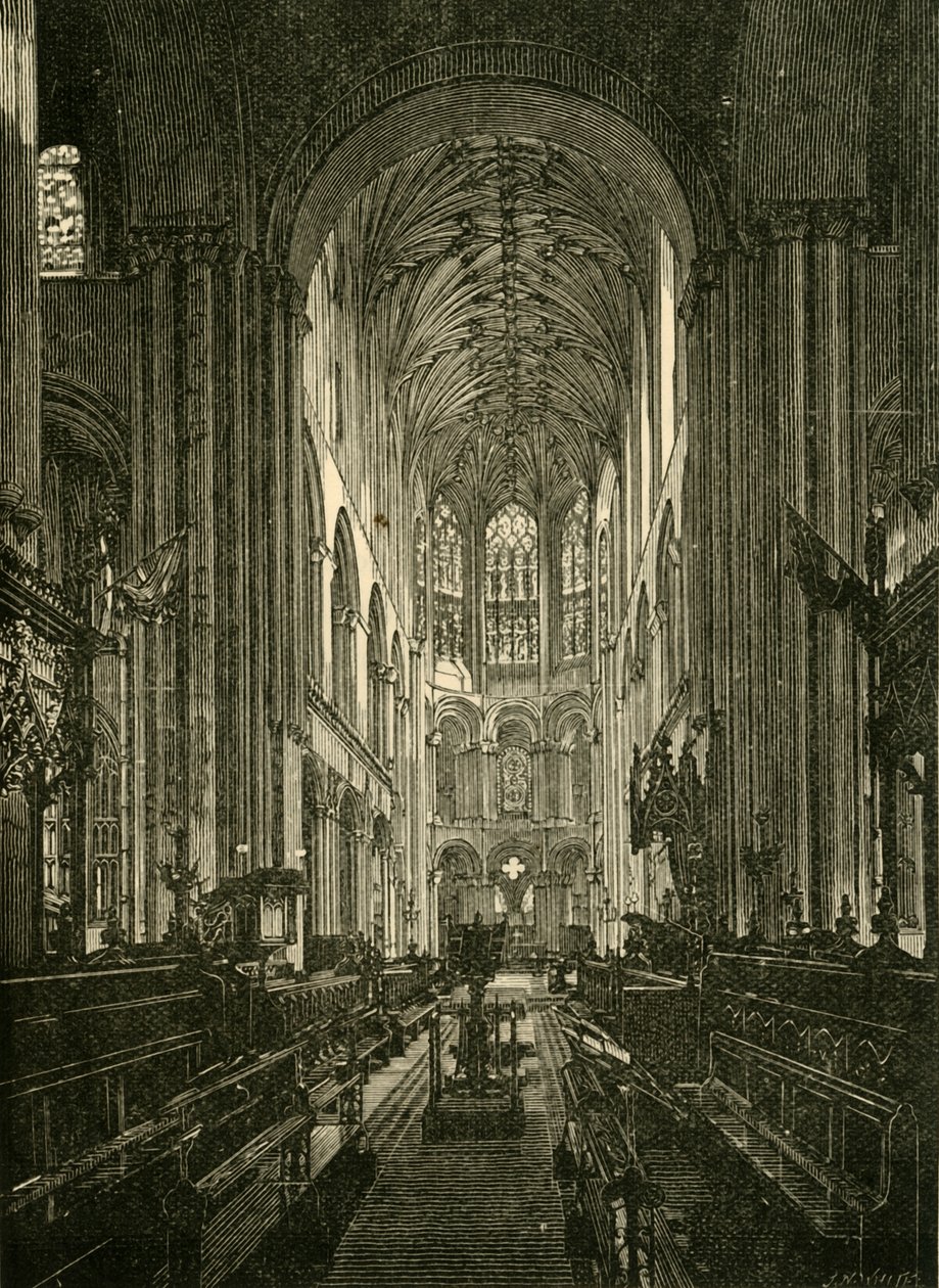 Norwich Cathedral. The Choir, Looking East, 1898 by Unbekannt