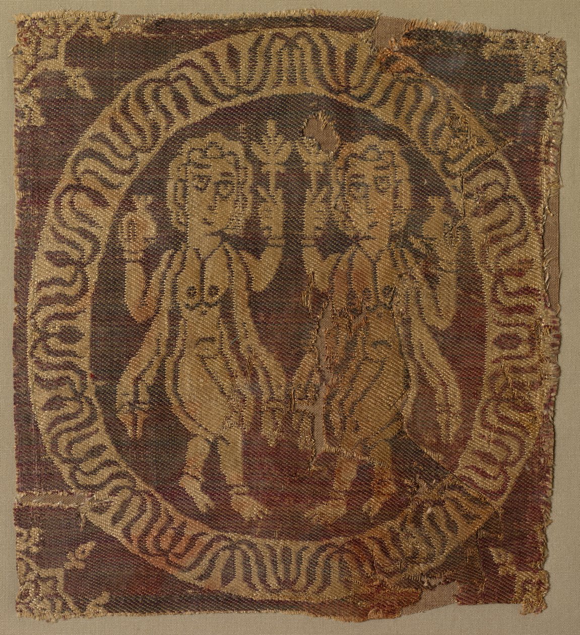 Nude Female Dancers from a Tunic, 700s by Unbekannt
