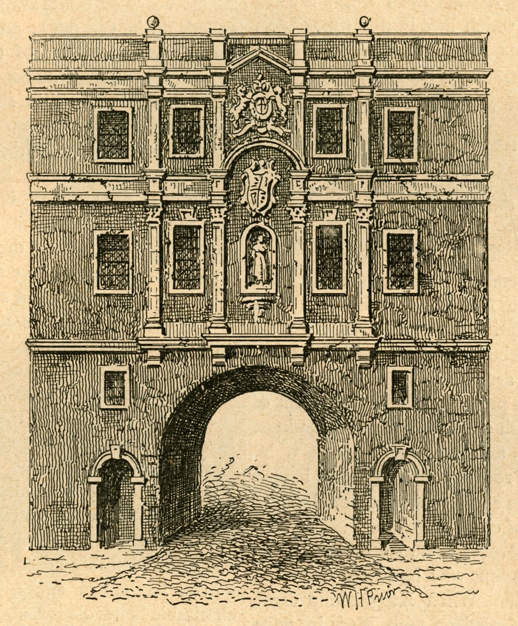 Old Lud Gate, from a print published about 1750 by Unbekannt