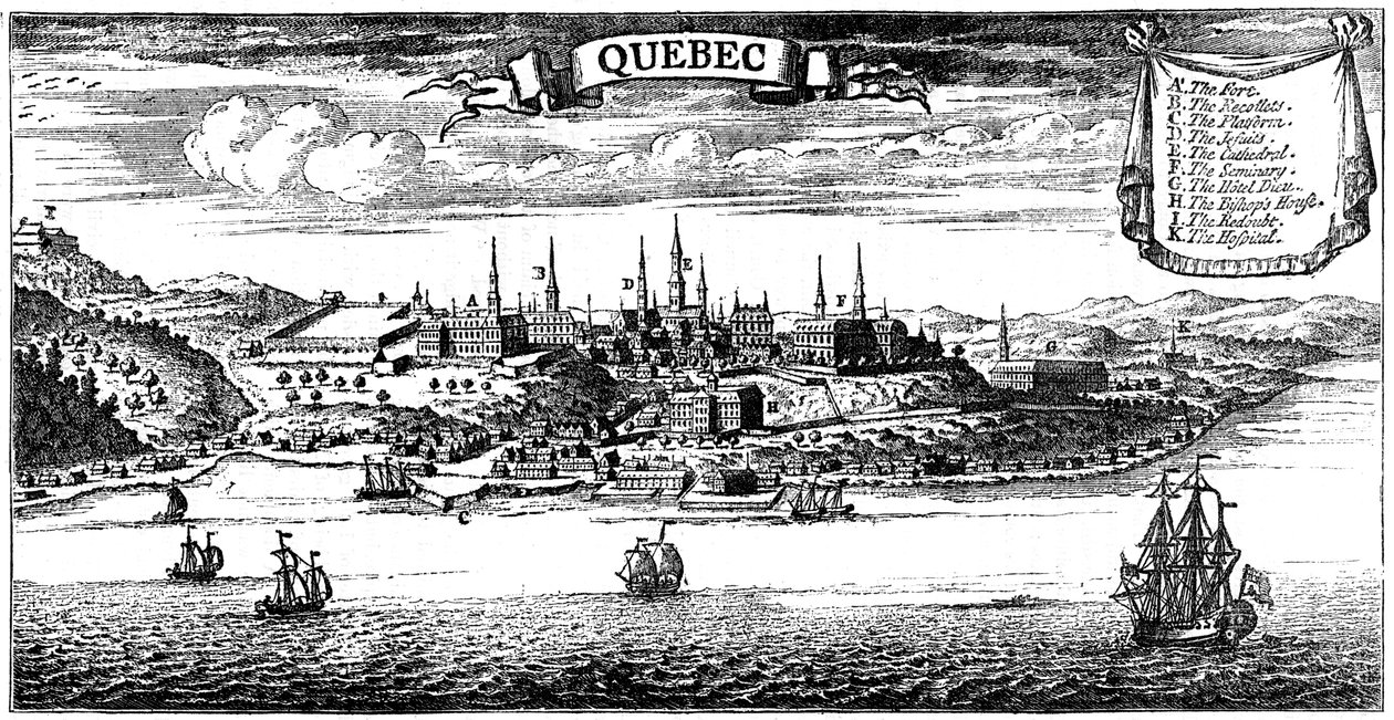 Old View of Quebec by Unbekannt