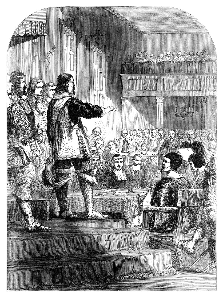 Oliver Cromwell 1599-1658 refusing to accept the crown, c1902 by Unbekannt