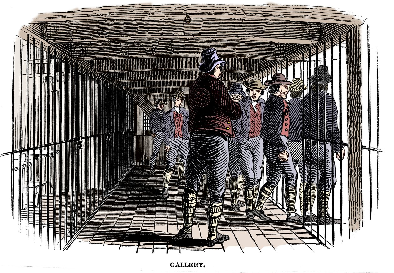 On board a prison hulk by Unbekannt