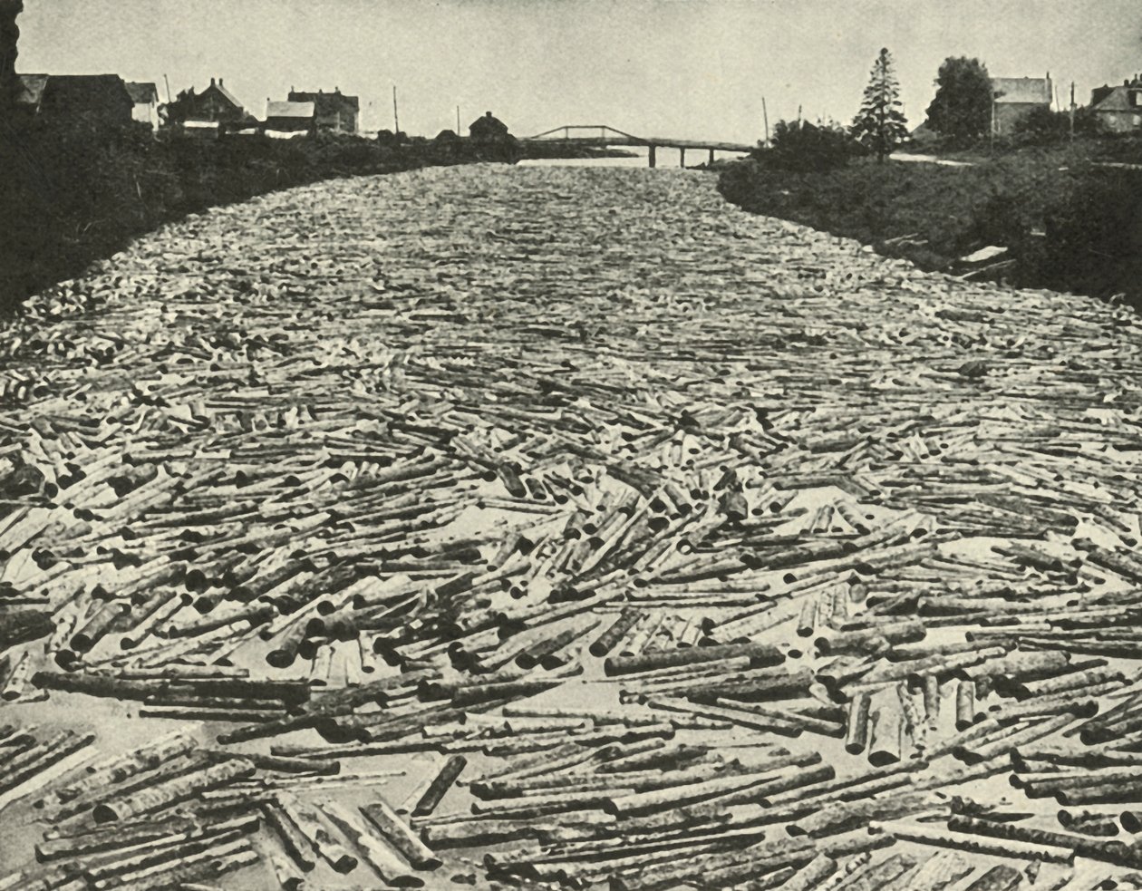 On Their Way to the Saw Mills, c1948 by Unbekannt