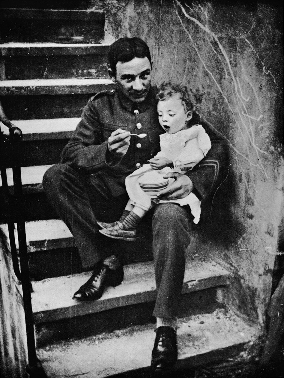 One of the New Army Making Himself Useful in His Billet, 1915 by Unbekannt