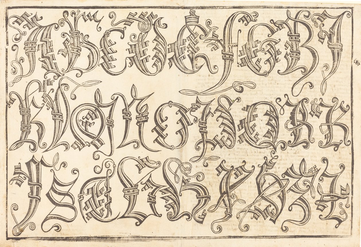 Ornamental Alphabet by Unbekannt