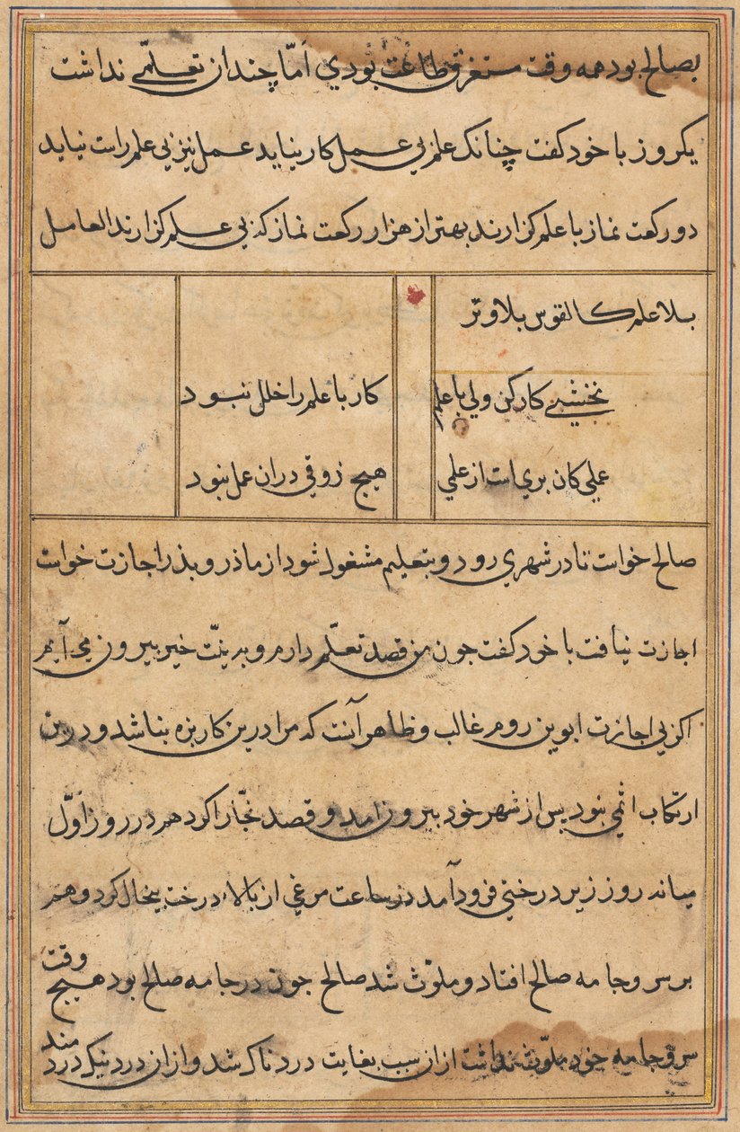 Page from Tales of a Parrot Tuti-nama: text page, c. 1560 by Unbekannt