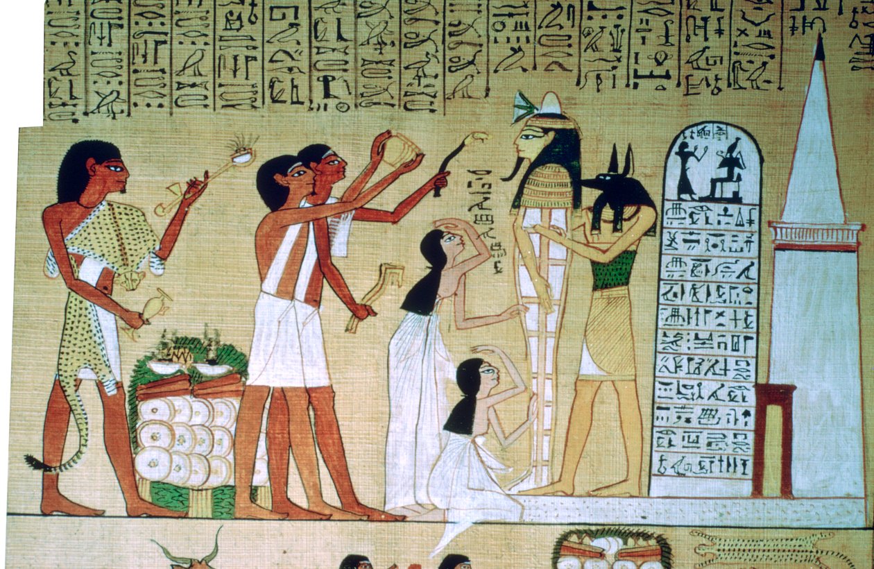 Page from the Book of the Dead of Hunefer, from Thebes, Egypt, 19th Dynasty, c. 1300 BC by Unbekannt