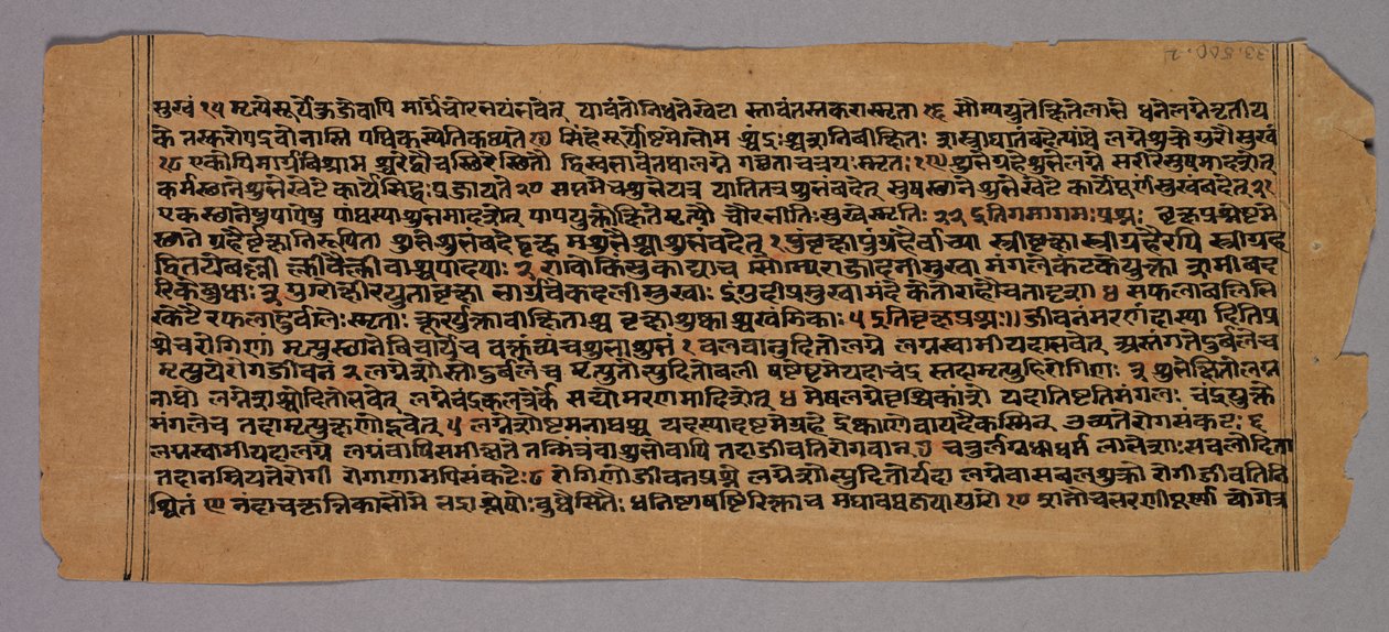 Page from the Prasnapradipa, a Hindu Astrology Text by Unbekannt