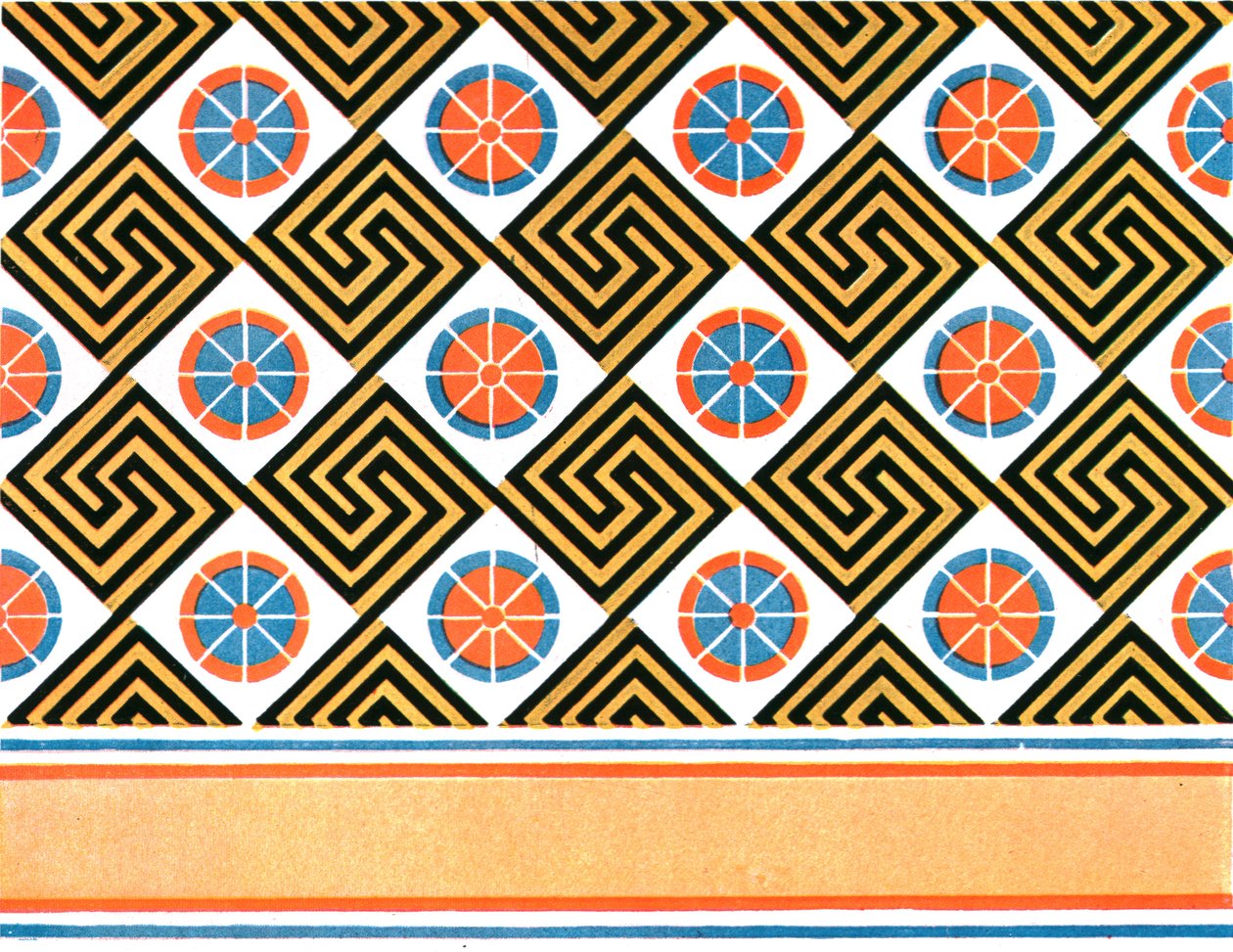 Painted Ceiling in the Tomb of Enene at Thebes, Egypt, 1928 by Unbekannt