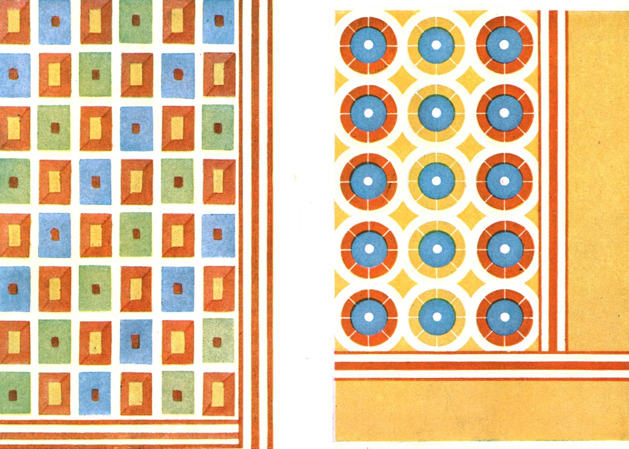 Painted ceiling patterns in the tomb of Nebamon at Thebes, Egypt by Unbekannt