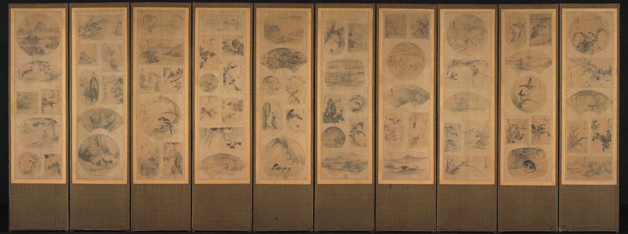 Painting of One Hundred Themes, Late 1800s by Unbekannt